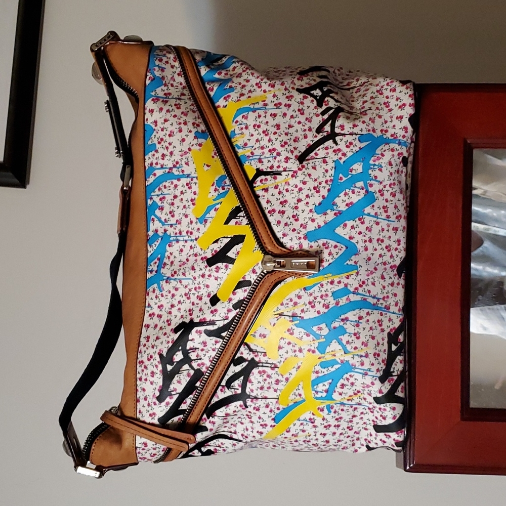 L.A.M.B Gwen Stefani Ditzy Graffiti Shoulder Bag-Vintage Sheik